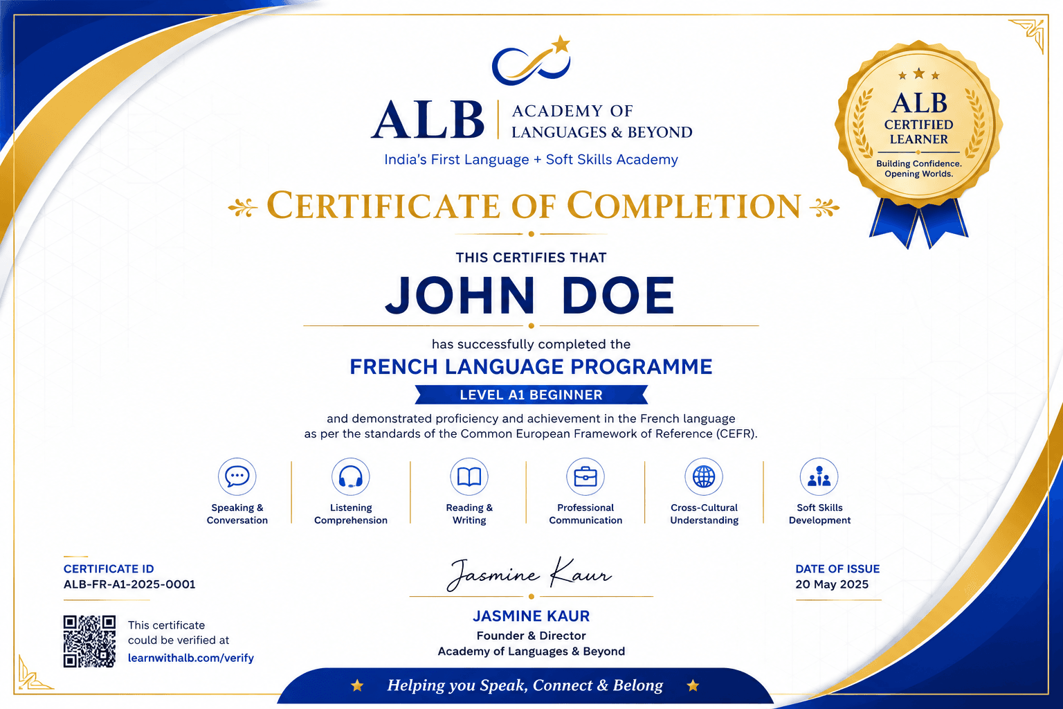 ALB Level Certificate